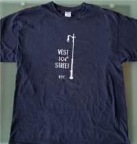 Adult and Children’s Block Association T-shirts are navy blue with white lettering